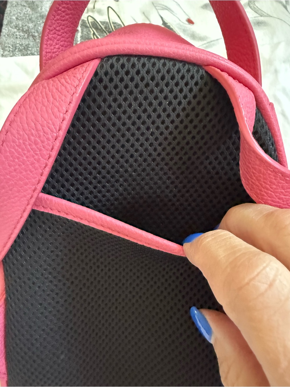 Furla Raspberry Pink Mini Leather Backpack - Picture 4 of 5